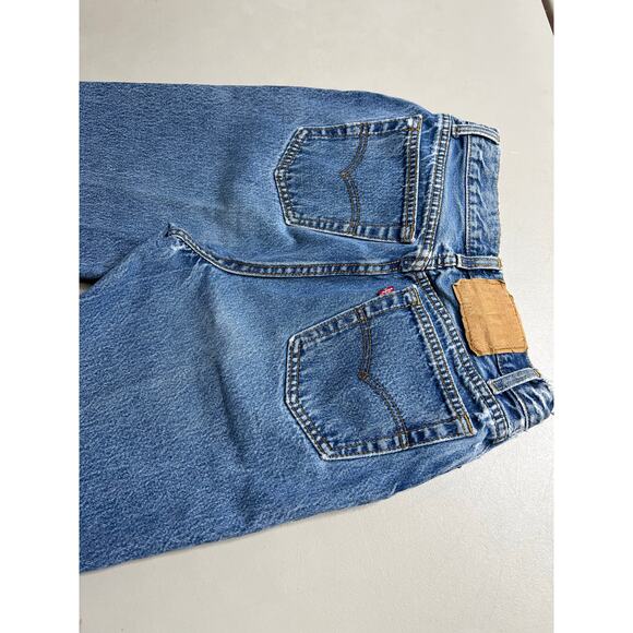 Vintage Levi’s 501 Jeans Women’s Size 9 USA Button Fly 90s Distressed Hem 25x28 - Picture 12 of 16